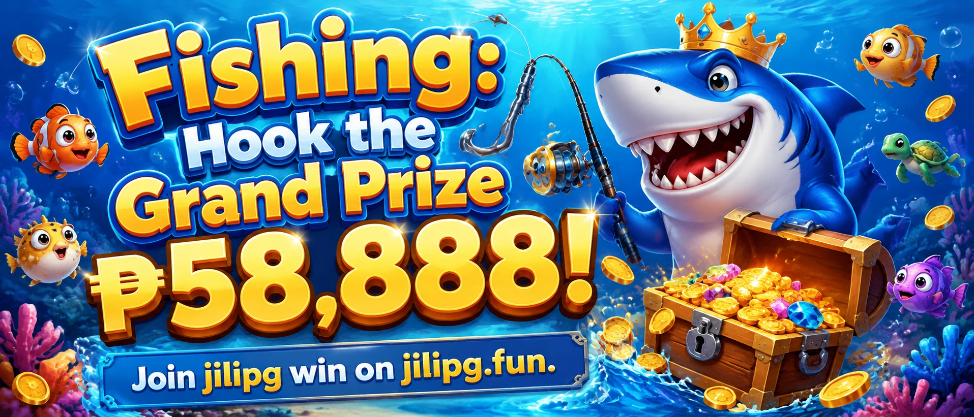Mobile fishing game interface on a smartphone with touch controls